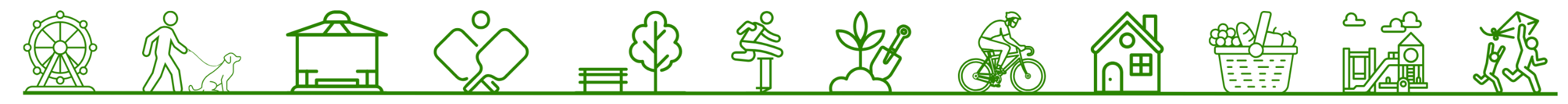 banner with different icons for activities that could be done at the fairgrounds